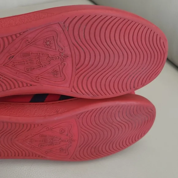 Gucci Freya Hartas Ace Sneakers Embroidered Leather men's 9.5 - Picture 8 of 10